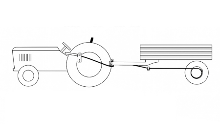 POTEZNA ROČICA ZA ROČNO ZAVORO PRIKOLICE komplet Z JEKLENICO 2,3met