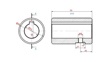 RÉDUCTEUR POUR HYDROMOTEUR MP-MR 25x70x10
