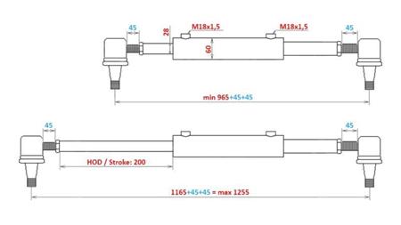 HYDRAULICKÝ ŘÍDÍCÍ CYLINDR ZETOR