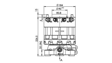 ROTATORE IDRAULICO GR55FF - FLANGE DOPPIE 4500/2500