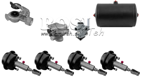 LEVEGŐ HIDRAULIKUS FÉK KÉSZLET 1 KÖRÖS RENDSZER 4 HENGER