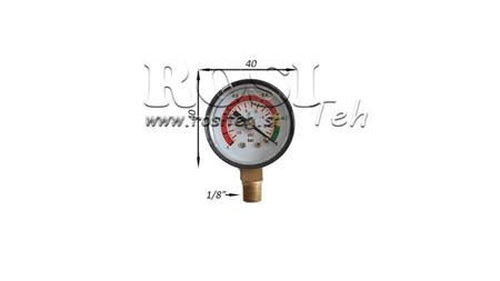VACUUM METER FOR HYDRAULIC FILTER -1 - 0 BAR - 1/8