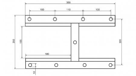RIBALTA DI SOLLEVAMENTO DI UN RIMORCHIO RIBALTABILE 250X335 PER CEREALI