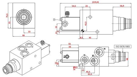 HYDRAULISK PROPORTIONAL TRAKTOR BREMSVENTIL - OLIESYSTEM