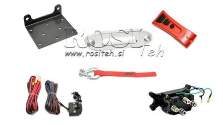 12 V ELEKTRILINE WINCH DWH 4500 HD - 2041 kg - SÜNTEETILINE KÖIS