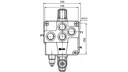 HYDRAULIC VALVE P120 - TWO-SPEED
