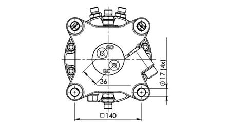 ROTATORE IDRAULICO GR55FF - FLANGE DOPPIE 4500/2500