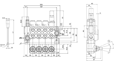 MANUALE VALVOLA IDRAULICA MONOBLOCCO 4xZ50 + FUNZIONE FLOTTANTE