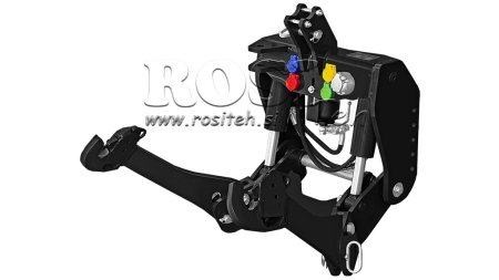 KIT IDRAULICO FRONTALE UNIVERSALE 2KAT PER TRACTOR 1500KG NERO (RAL 9005)