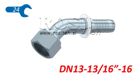 POŁĄCZENIE HYDRAULICZNE DKORFS ŻEŃSKI ŁUK 45° DN13-13/16-16