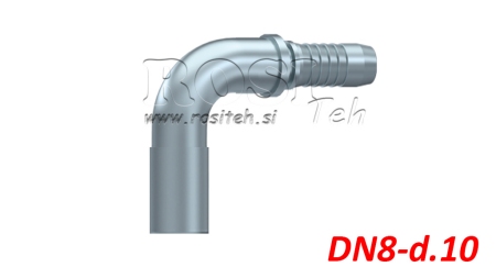 HIDRAULISKĀ SAVIENOJUMA ŠĻŪTENE PĀREJAS ELBOW 90° DN8-d.10