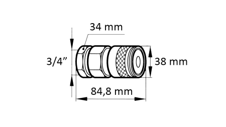 INNESTO RAPIDO ESCAVATORE FFH FEMMINA 3/4 38mm