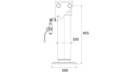 HYDRAULICKÁ NOHA JEDNOSMĚRNÁ 300mm - 5,000kg