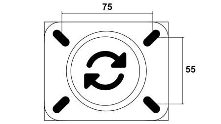 KOLO 100mm VRTLJIVO PODNOŽJE