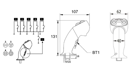 TELECOMANDO ROSI JOYSTICK - 3 TASTI + TASTI
