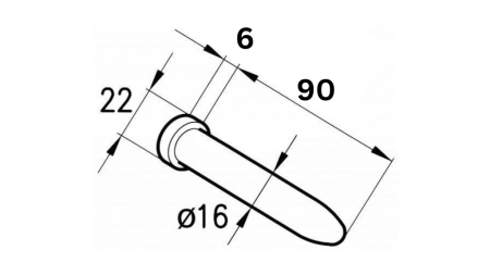 Φ16 PERNO PER CERNIERA ROMA