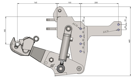 KIT IDRAULICO FRONTALE UNIVERSALE CAT. 1 - PROFI AUTOMATIC PER TRACTOR 800 KG