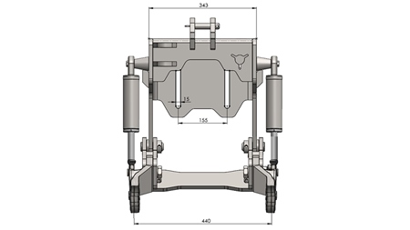 UNIVERSALE FRONTHYDRAULIK CAT. 1 - PROFI STANDARD FÜR TRAKTOR 800 KG (RAL NACH IHRER WAHL)