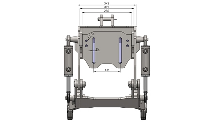 UNIVERSALE FRONTHYDRAULIK CAT. 1 - PROFI STANDARD FÜR TRAKTOR 800 KG (RAL NACH IHRER WAHL)