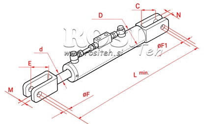 HIDRAVLIČNA DVIŽNA POTEZNICA  - CASE-IH 80/40min.520 tip (1) fi 26/22