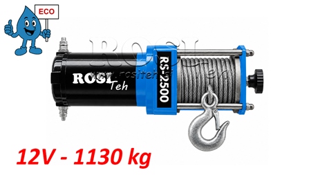 12 V ELECTRIC WINCH RS-2500 - 1133 kg - ECO