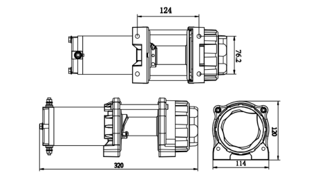 12 V VERRICELLO ELETTRICO RS-3500 - 1585 kg - FUNE SINTETICA - ECO