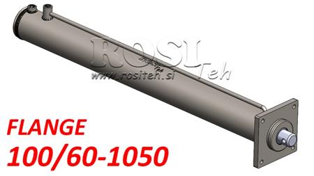 CILINDRO IDRAULICO PER SPACCALEGNA CON PIASTRA DI MONTAGGIO100/60-1050 - ATTACCO SUPERIORE