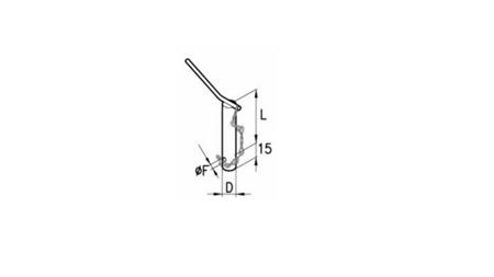 BEZPEČNOSTNÝ KLÍČ 25mm L130 - ROZMERY