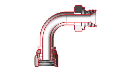GOMITO IDRAULICO 90° BSP MASCHIO-FEMMINA 1/2