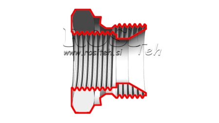 HYDRAULICZNY ADAPTER MĘSKI-KOBIECY 1/2-1/4