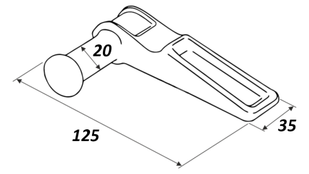 KLEMME FOR SIDELOCK TYPE MAROTTA VENSTRE