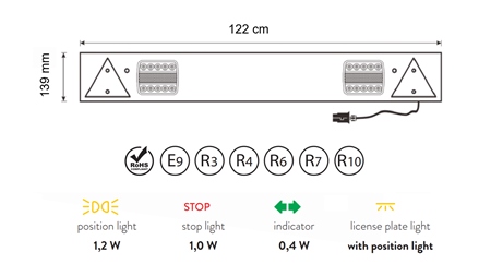 KOMPLETTES LED-LICHTSATZ FÜR ANHÄNGER 12/24V
