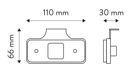 LED POZIČNÍ SVĚTLO ČERVENÉ 12V
