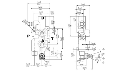 VALVOLA IDRAULICA P81-Rs AUTOMATICO PER LO SPLITTER - DUE VELOCITA