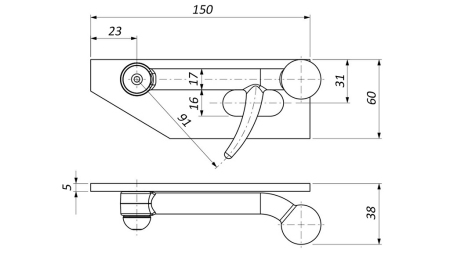 PANNELLO LATERALE DEL TRAILER CHIUSURA PIASTRA SINISTRA