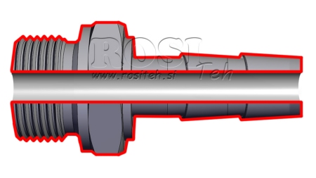 HYDRAULICZNE MĘSKIE ZŁĄCZE 1 DO WĘŻA GUMOWEGO Φ 19-20