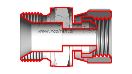 RIDUTTORE IDRAULICO CON DADO GIREVOLE BSP  1/2-BSP 3/8