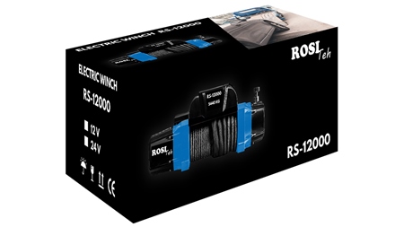 24 V ELECTRIC WINCH RS-12000 - 5440 kg - SYNTHETIC ROPE - ECO