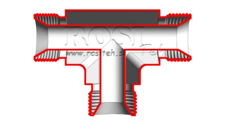 HYDRAULINEN T-KAPPALE BSP UROS-UROS 1/2