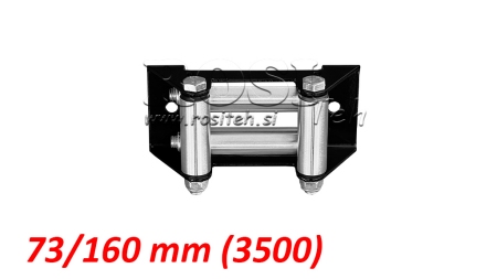 GUIDAFUNE A RULLI PER CAVO IN ACCIAIO (3500) 73x160
