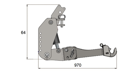 UNIVERSALE FRONTHYDRAULIK CAT. 2 FÜR TRAKTOR 1500 KG (RAL NACH IHRER WAHL)