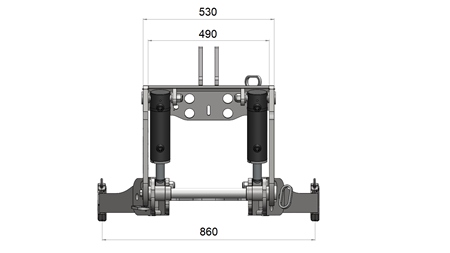 UNIVERSALE FRONTHYDRAULIK CAT. 3 FÜR TRAKTOR 2500 KG (RAL NACH IHRER WAHL)
