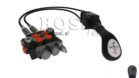 JOYSTICK 1x PULSANTE CON PULEGGIA 3 m E VALVOLA IDRAULICA 2xP40 l.