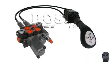 JOYSTICK SENZA PULSANTE CON PULEGGIA 1.5 m E VALVOLA IDRAULICA 2xP40 l. GALLEGGIANTE