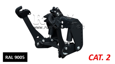 KIT IDRAULICO FRONTALE UNIVERSALE 2KAT PER TRACTOR 1500KG NERO (RAL 9005)