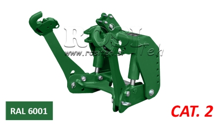 KIT IDRAULICO FRONTALE UNIVERSALE 2KAT PER TRACTOR 1500KG - VERDE (RAL 6001)