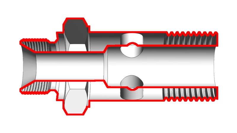 HIDRAVLIČNI VOTLI VIJAK BANJO BSP3/8 S PODALJŠANIM NAVOJEM BSP1/4