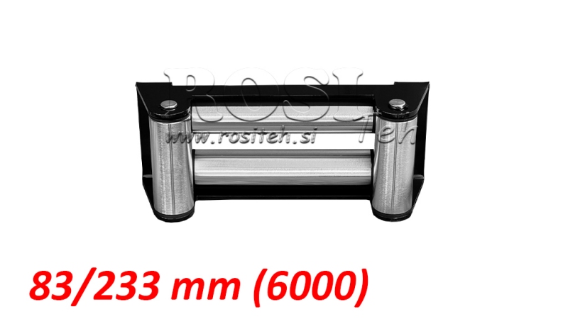GUIDAFUNE A RULLI PER CAVO IN ACCIAIO (6000) 83x233
