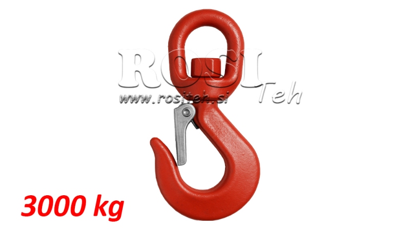 SVIVELKROK MED ØYE 3000 KG