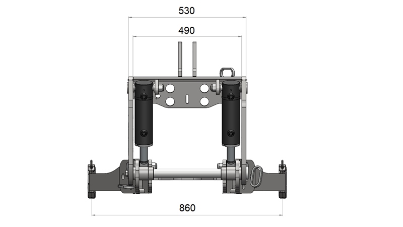 UNIVERSALE FRONTHYDRAULIK CAT. 2 FÜR TRAKTOR 1500 KG (RAL NACH IHRER WAHL)